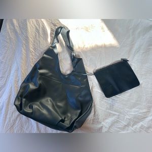 Elizabeth and James lightweight black knot hobo shoulder bag.